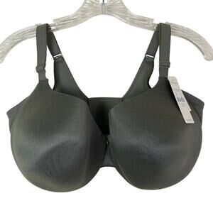Cacique NWT Sz 40F C Wire Balconette Bra Olive Green Side-smoothing Solution